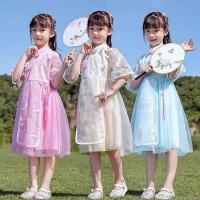女童旗袍新款夏装连衣裙小女孩中国风公主裙洋气儿童汉服裙子