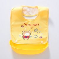 新款可拆式宝宝吃饭围兜儿童卡通印花饭兜婴儿防水防污围嘴围兜