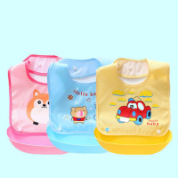 新款四季复合免洗儿童饭兜宝宝卡通印花可拆式吃饭兜防水防污围兜
