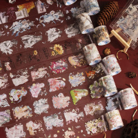 便宜PET手账贴纸套装手帐和纸胶带人物造景文字古风