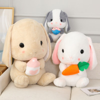 可爱小兔子胡萝卜小白兔公仔玩偶布偶毛绒玩具抱枕大号布娃娃摆件