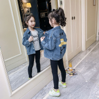 女童牛仔外套春装新款韩版儿童装春秋洋气上衣小女孩夹克外衣