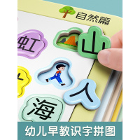 宝宝幼儿早教识字拼图汉字认字认知卡片3-4到6岁儿童进阶玩具