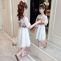 女童夏装连衣裙新款韩版网红公主裙女孩短袖雪纺裙两件套洋气