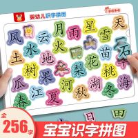 宝宝认字识字拼图板儿童3-4到6岁汉字卡片小孩幼儿园进阶玩具