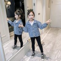 女童牛仔衣儿童夹克衫外套秋装小女孩中大童洋气网红时尚短款春秋