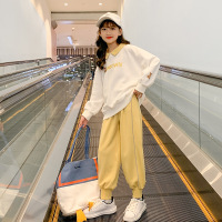 [新品直营]秋季新款中大童儿童韩版卫衣休闲裤两件套女童秋装运动套装潮