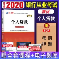 天一金融新版2020年银行从业资格考试专用教材 个人贷款 财富管理师初级中级 银行从业资格证考试教材书籍 考试模拟软