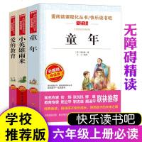 3册小学生快乐读书吧四五六年级上册课外阅读书籍小升初童年高尔基爱的教育小英雄雨来管桦原著完整版老师推荐必读天地出版社