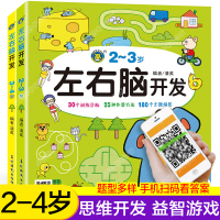 全2册2-3-4岁幼儿早教启蒙书籍左右脑开发阶梯数学两周岁三到四岁宝宝全脑开发思维逻辑训练书儿童记忆力观察力专注力培