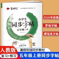 五年级上册练字帖人教版同步生字每日一练小学生字帖练字儿童罗扬描红本笔画笔顺拼音练字本硬笔书法神器四升五暑假衔接作业天天练