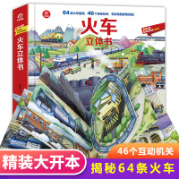 火车立体书 揭秘系列儿童翻翻书 中国儿童百科全书 立体情景体验绘本实景互动 你问我答科普书籍 交通工具撕不烂3d立体书