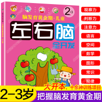 2-3岁儿童左右脑全脑数学智力潜能开发大脑逻辑思维训练书两周岁到三岁0-3岁宝宝书籍益智早教书本学前专注力记忆力观察力脑