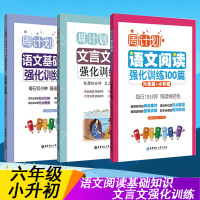 共3册周计划六年级小学语文阅读理解训练100篇+基础知识综合训练+小古文小学文言文阅读与训练部编版小学语文课文同步拓展阅