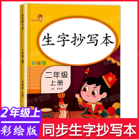 生字抄写本二年级上册 田字格生字本看拼音写词语小学语文部编人教版同步教材训练字帖 2年级默写能手生字本抄写听写练字本天天