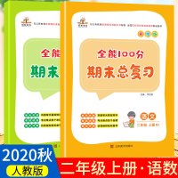 2021全能100分期末总复习二年级上册语文数学试卷全套部编人教版小学生同步重点知识点考点总结专项训练练习册测试题期末冲