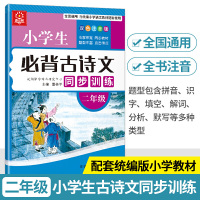 小学生必背古诗词二年级 小学语文古诗文同步拓展阅读与基础知识强化训练大全阅读理解专项书教辅辅导带拼音小古文文言文起步2年