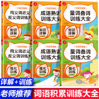 词语积累大全训练 全套6册 小学语文重叠词量词aabb ababcc词语汇总书小学生近反义词一年级专项练习基础知识手册人