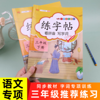 2020新版 三年级上册下册练字帖 部编人教版语文课本同步字帖练字本小学3上下生字描红天天练人教写字钢笔正楷练习硬笔书法