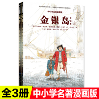 3册金银岛漫画本8-12岁小学生三四五六年级课外阅读书老师推荐阅读儿童文学全漫画与世界名著相结合阅读中小学儿童文学名漫画