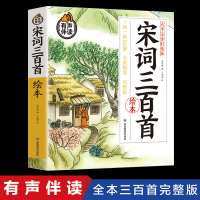 正版全集宋词三百首绘本彩色注音版小学生语文名著丛书一二三年级必读课外书6-9岁读物古诗文300首儿童阅读宝宝早教