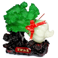 招财玉白菜摆件家居招财送礼摆件客厅酒柜办公桌开业送礼工艺品摆件