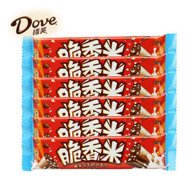 德芙（Dove） 脆香米脆米心牛奶巧克力 24g/支装 休闲 零食
