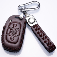 全新途胜钥匙套北京现代领动专用真皮汽车钥匙包名图钥匙扣2019款汽车钥匙包