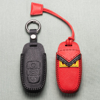 [补贴10%]小怪兽奥迪A6L钥匙套Q5L真皮Q7钥匙包Q3 A4L Q2 A8L专用汽车个性汽车钥匙包