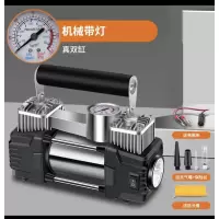 [补贴10%]车载充气泵打气泵汽车用小型便携式轿车电动轮胎12V双缸高压气泵 [无灯]真双60缸机械[纯铜机芯★不送配