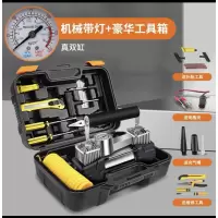 车载充气泵打气泵汽车用小型便携式轿车电动轮胎12V双缸高压气泵 升级双缸机械款+送工具箱+电瓶夹+延长线