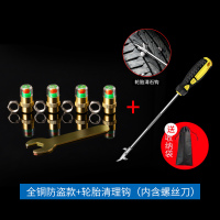 [补贴10%]汽车轮胎气嘴帽胎压监测帽气压检测警示预警冒气嘴帽用品大全 [全铜防盗款]4只装+扳手+轮胎清理钩