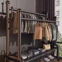 [补贴10%]日本衣架卧室落地家用挂衣架晾衣室内衣服架子杆加粗加厚超强承重