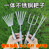 [补贴10%]不锈钢小耙子一体焊接柄园艺多齿多爪赶海园林工具松土神器小耙子