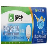 蒙牛侧贴杯益生菌酸牛奶原味100g*8