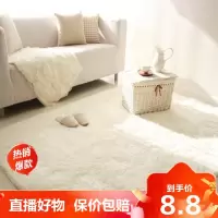 [旗舰直营]可机洗加厚4.5厘米网红长毛客厅茶几房间卧室床边毯满铺家用地垫冰星梦