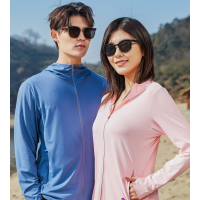 波梵森UPF50+户外冰丝防晒服女防紫外线超薄透气电动车连帽上衣男