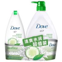 【苏宁易购超市】多芬清爽水润清透水润沐浴乳720ml+多芬清爽水润清透水润沐浴乳190ml