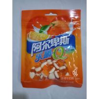 阿尔卑斯乐嚼Q香橙牛奶味橡皮糖60G