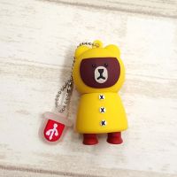 卡通u盘128g64g32g16g可爱女生学生情侣手机电脑两用车载优盘|黄衣布朗熊 32GB