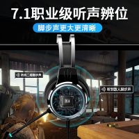 电竞游戏耳机头戴式电脑吃鸡专用台式网吧手机有线耳麦带麦克风女