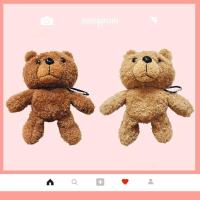 airpods pro/2代保护壳毛绒无线耳机壳套泰迪熊可爱