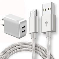 2a充电器头手机数据线ppo红米手机快充电线直充插头|极光银[快充线+双U快充头]套装 2米