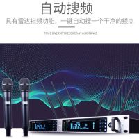 无线话筒真分集u段一拖二ktv家用会议户外舞台演出专业麦克风