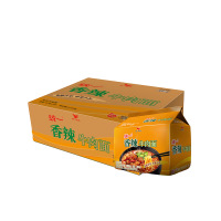 统一袋装香辣牛肉味方便面100g*5*6组