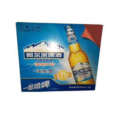 [整箱]哈尔滨冰纯啤酒500ml*12瓶(新老包装随机发货)