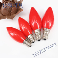 LED供佛灯泡财神灯佛堂灯红色莲花灯E12电蜡烛泡E14尖形灯泡螺口10个起(E12型号)0.5