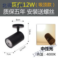 led明装射灯商用服装店单灯店铺背景墙超亮家用吸顶式cob小轨道灯