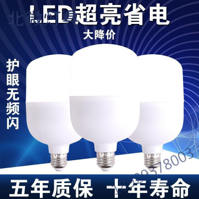 led灯泡10/20/30/40瓦节能灯泡球泡护眼灯家用E27螺口大功率光源