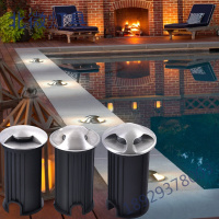 led地埋灯户外防水地灯射灯1W3W圆形彩色嵌入式室外地面灯坪灯具